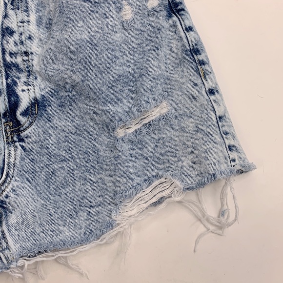 Pacsun denim jean Shorts Ulta High Rise Vintage Short Size 28 Button Fly Retro - Picture 4 of 13